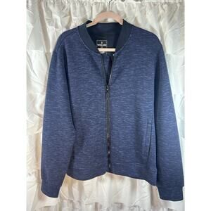 Tommy John Navy Go Anywhere Full Zip Sweatshirt Jacket Sz Large Men